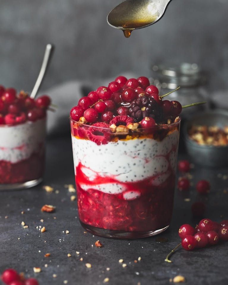 Greek Yogurt Parfait with Granola and Honey